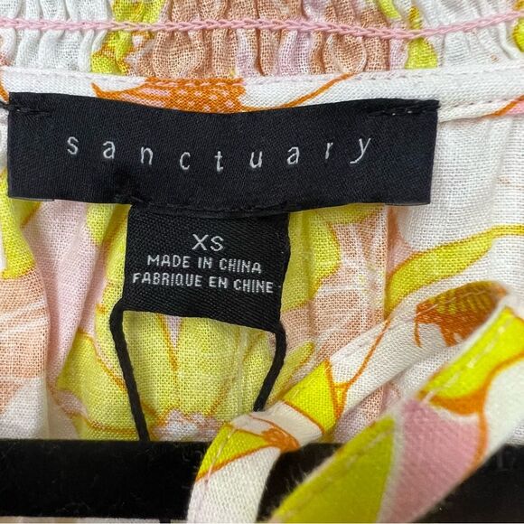 Sanctuary floral, Boho smock neck button down shirt 🌺 XS - Picture 4 of 6